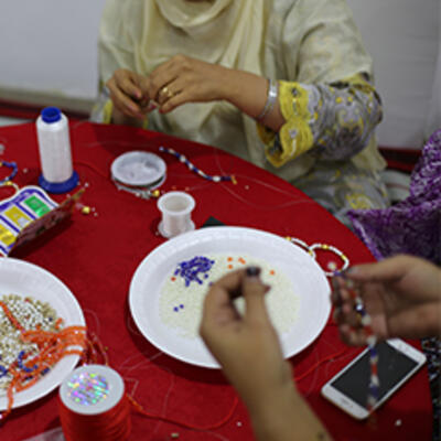 Women trained to design jewelry